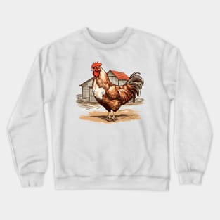 Colorful Rooster Crewneck Sweatshirt